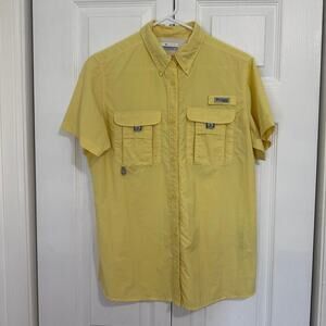 Columbia Women's Bahama Yellow Short Sleeve Size Small